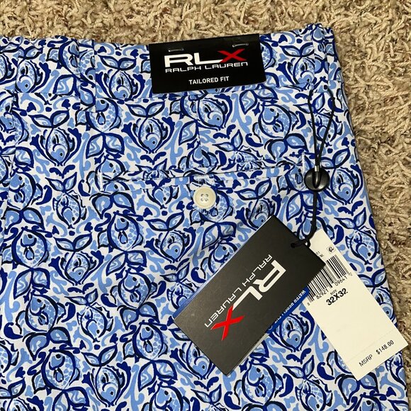 RLX Ralph Lauren Men’s Tailored Fit Water-Repellent Golf Pants Blue, Size 32x32 - Picture 14 of 16